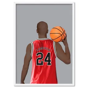 Custom Basketball Player -  Art Print