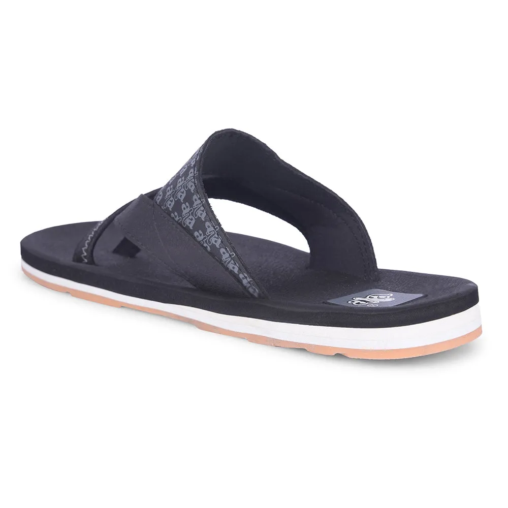 A-HA Casual Black Flip Flop For Men ANCO-02 By Liberty