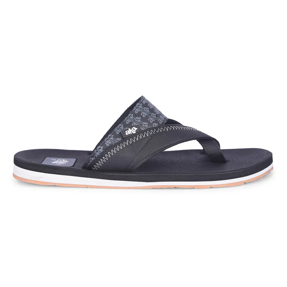 A-HA Casual Black Flip Flop For Men ANCO-02 By Liberty