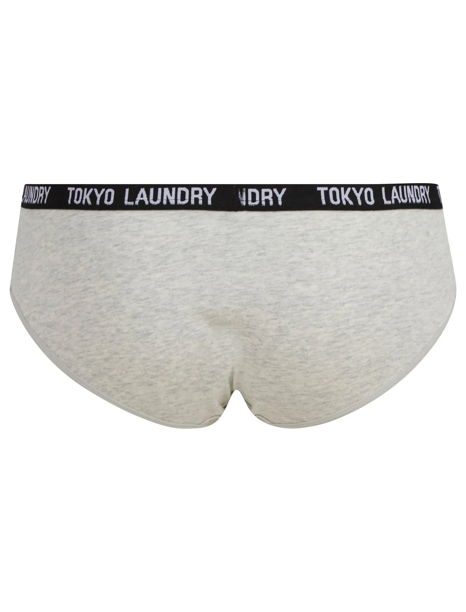 Ada (3 Pack) Cotton Assorted Briefs in Light Grey Marl / Bright White / Jet Black - Tokyo Laundry