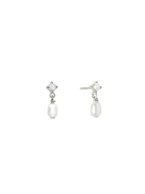 Aspen Mini Drop Earrings - Silver