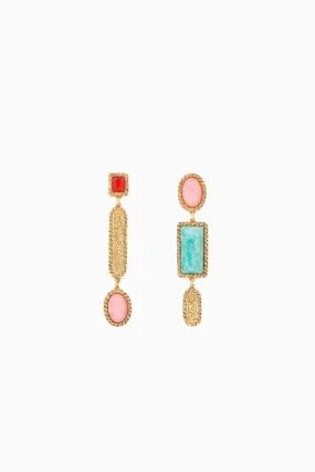 Aurelie Bidermann Malli Earrings - Carnelian/ Rose