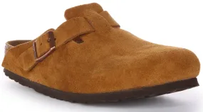 Birkenstock Boston SBF In Mink Suede | Regular Fit