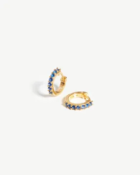 Classic Stone Huggies | 18ct Gold Vermeil/Blue Zirconia