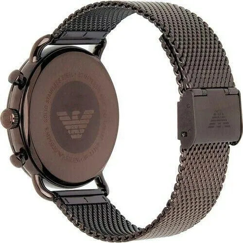 Emporio Armani AR11169 Brown Mesh Chronograph Men's Watch