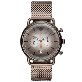 Emporio Armani AR11169 Brown Mesh Chronograph Men's Watch