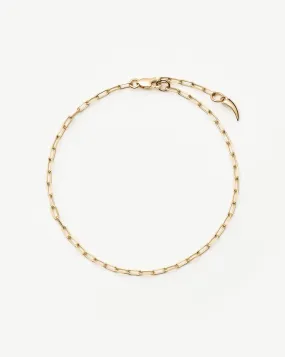 Fine Classic Paperclip Chain Bracelet | 14ct Solid Gold