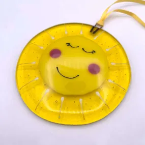 Fused Glass Hanging Sun Decoration