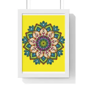 Handmade Mandala Art Vertical Framed Poster - Mindfulness & Yoga