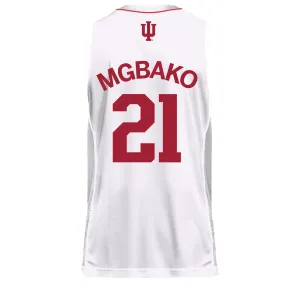 Indiana Hoosiers Adidas Men's Basketball White Student Athlete Jersey #21 Mackenzie Mgbako