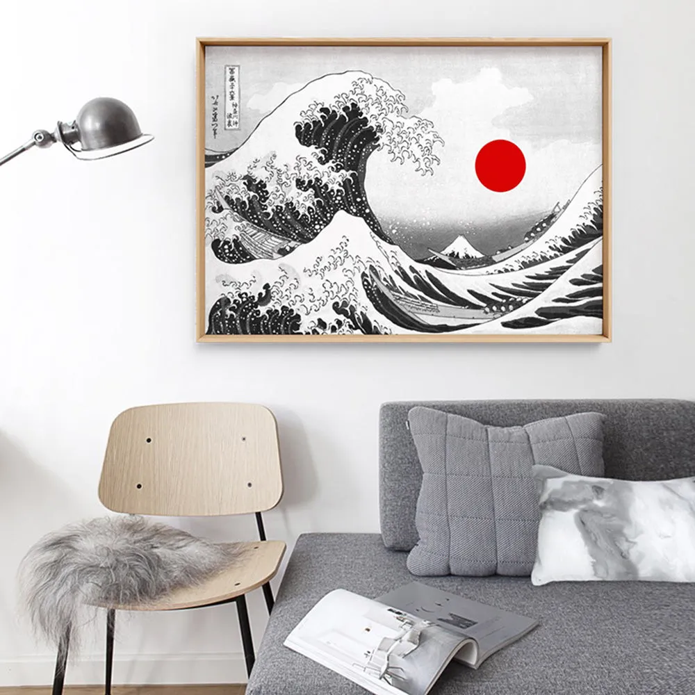 KATSUSHIKA HOKUSAI | The Great Wave off Kanagawa BW - Art Print