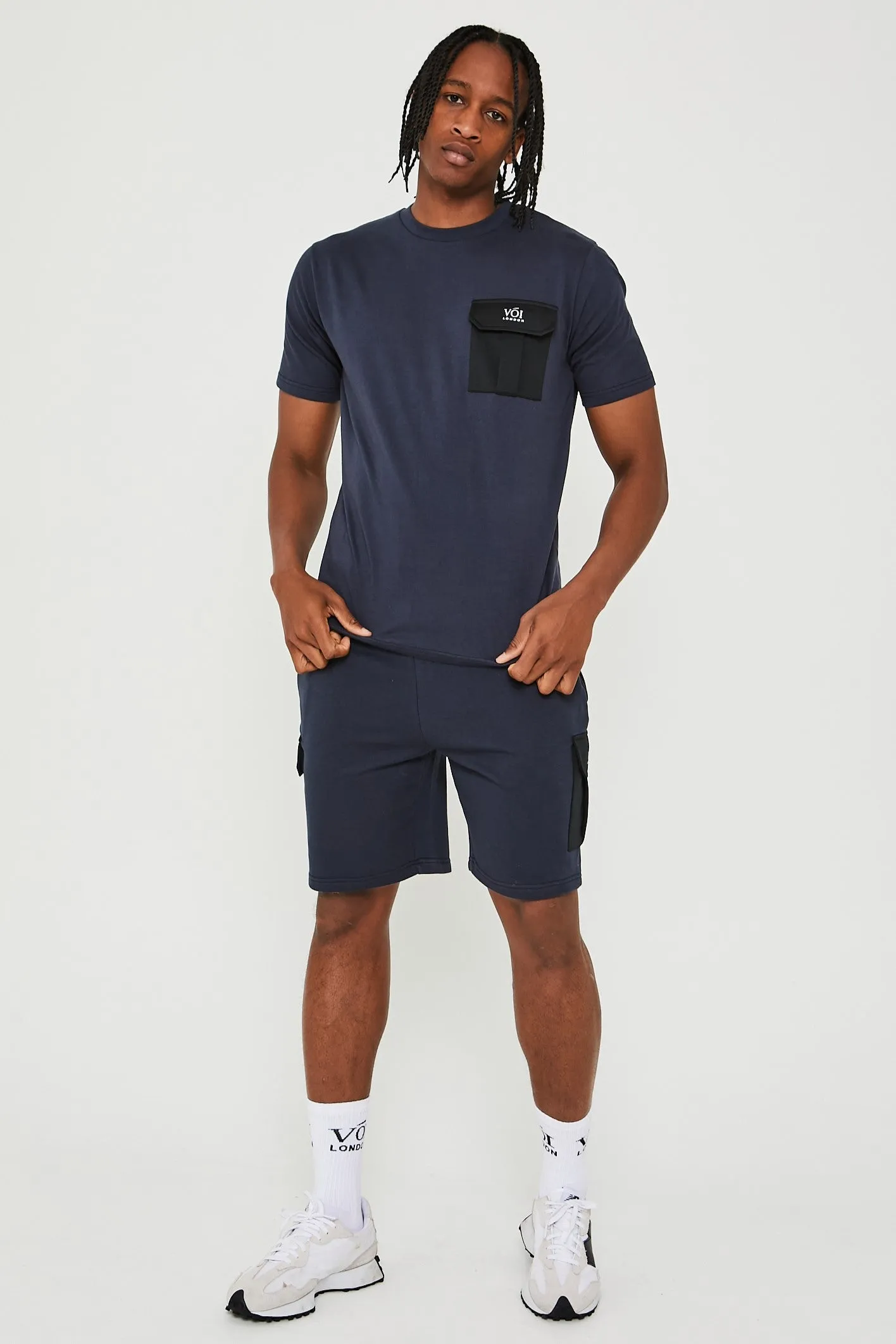 Mell Street T-Shirt & Short Set - Navy