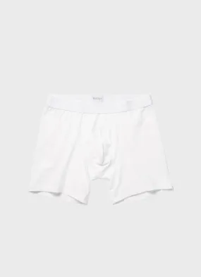 Men's Stretch Cotton Boxer Briefs in White