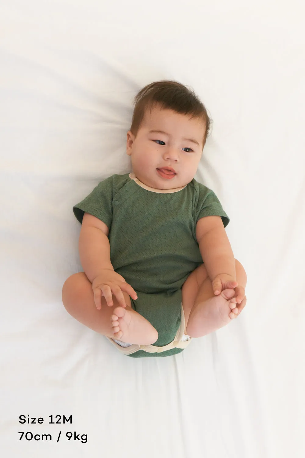 Newborn Cotton Mesh Bodysuit (0-12M)