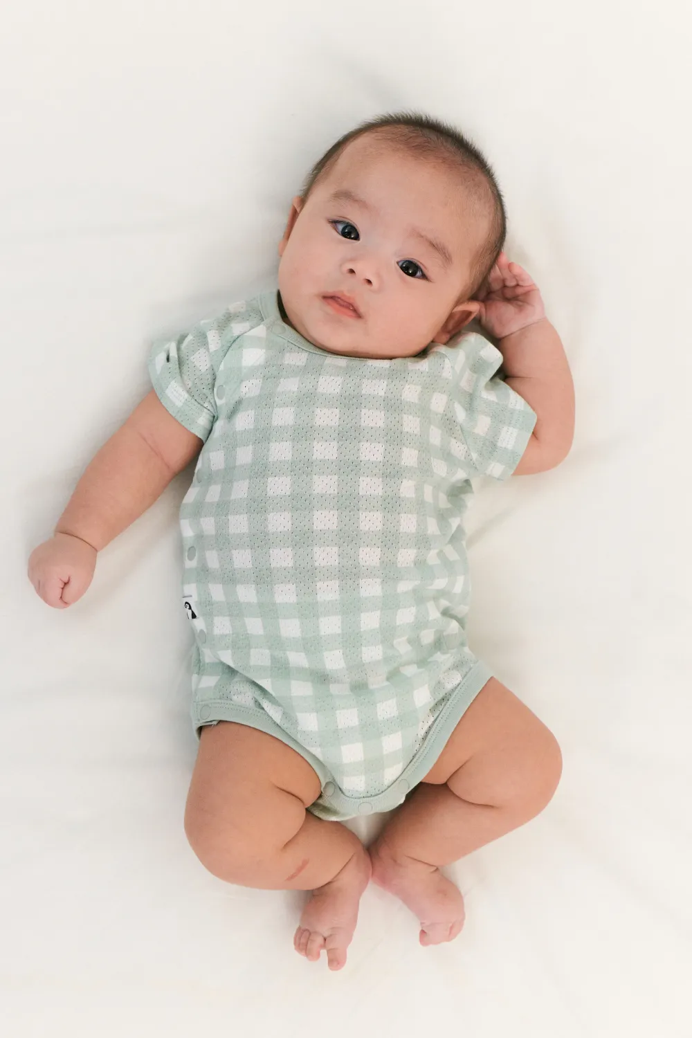 Newborn Cotton Mesh Bodysuit (0-12M)