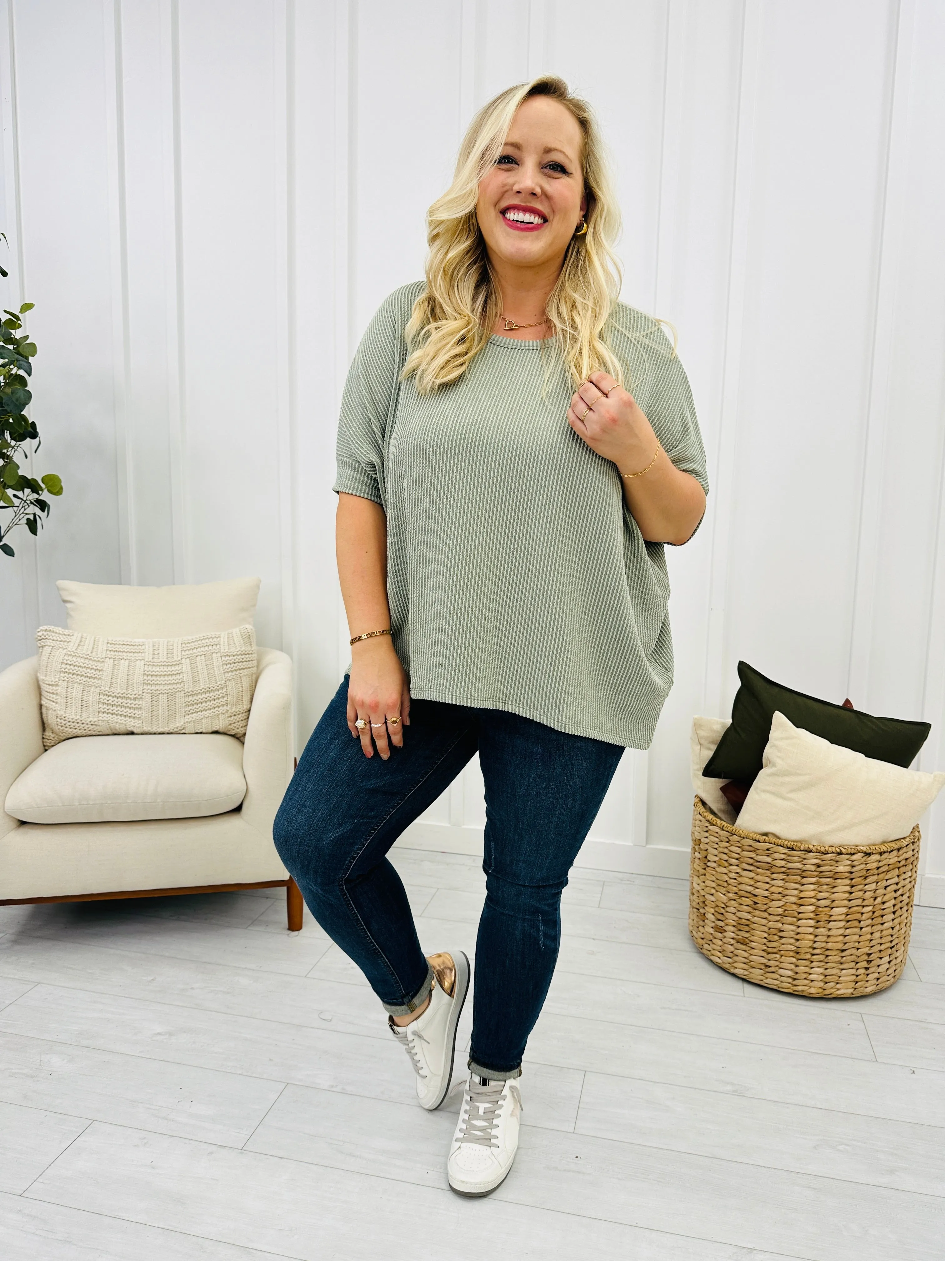 REG/CURVY Casually Corded Top- Multiple Colors!