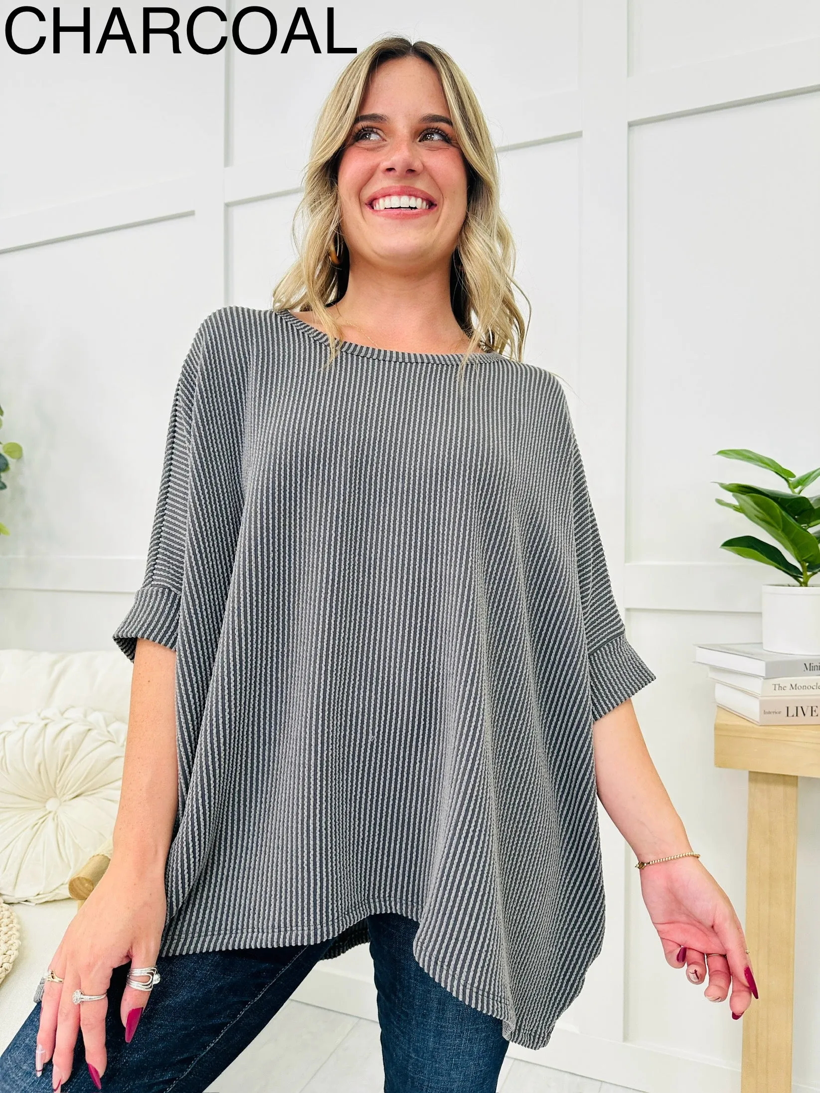 REG/CURVY Casually Corded Top- Multiple Colors!