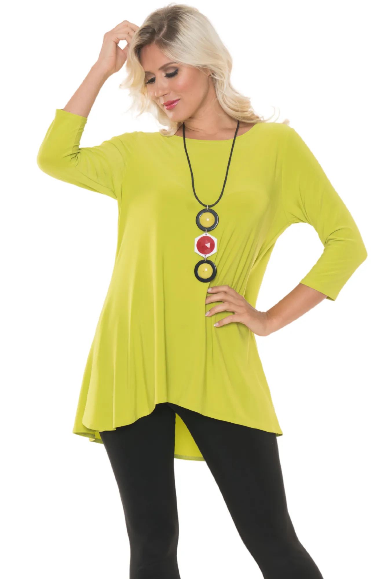 Women's High Low Tunic For Leggings - Bright Colors